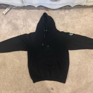 Black Hoodie with Logo Patch